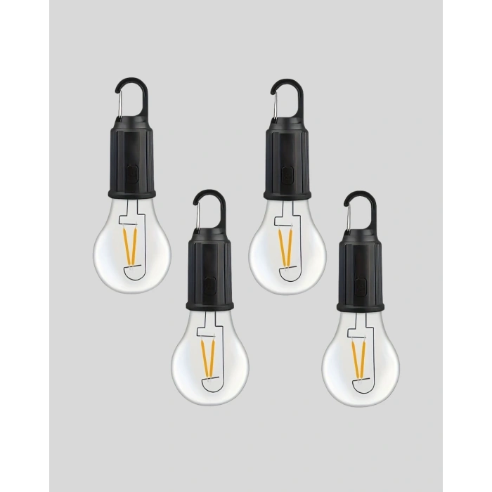Mey İthalat® Şarjlı Kancalı LED Lamba – Kamp, Balkon ve Acil Durum Işığı