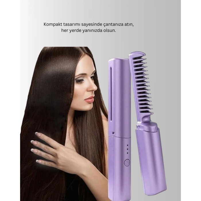 Mey İthalat® Şarjlı Saç Düzleştirici Tarak