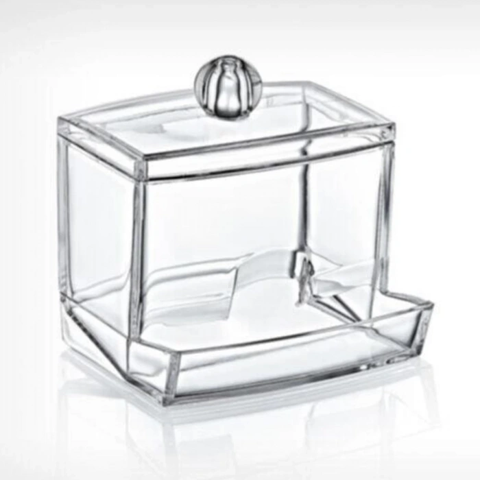 Şeffaf Kapaklı Kulak Temizleme Çubuğu Organizatörü Saklama Kutusu (5047)