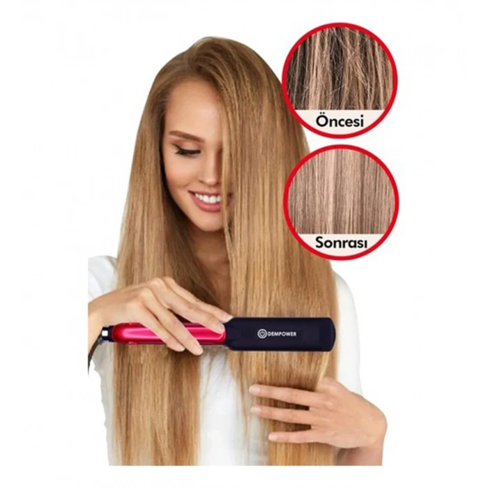 Seramik Kaplı Pembe Detay Saç Düzleştirici (5047)