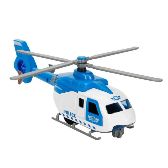 Mey İthalat® Sesli ve Işıklı Çek Bırak Die Cast Helikopter