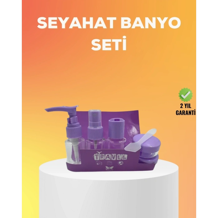 Mey İthalat® Seyahat Bakım Seti 5 Parça Sızdırmaz Şeffaf Kapaklı 30ml