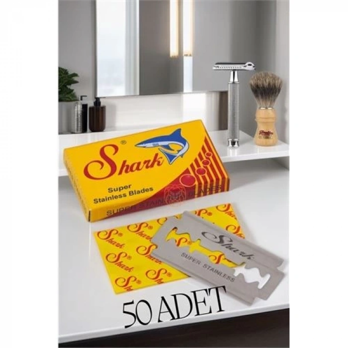 Shark 50 Adet Paslanmaz Çelik Tıraş Jileti
