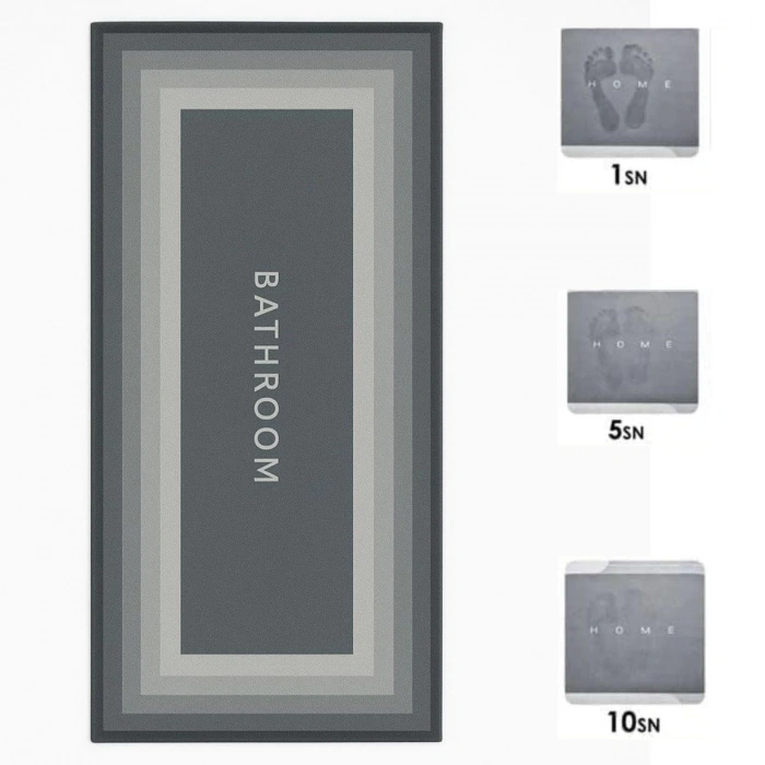 Sihirli Süper Su Emici Kaymaz Tabanlı Uzun Paspas 40*120 cm (5047)