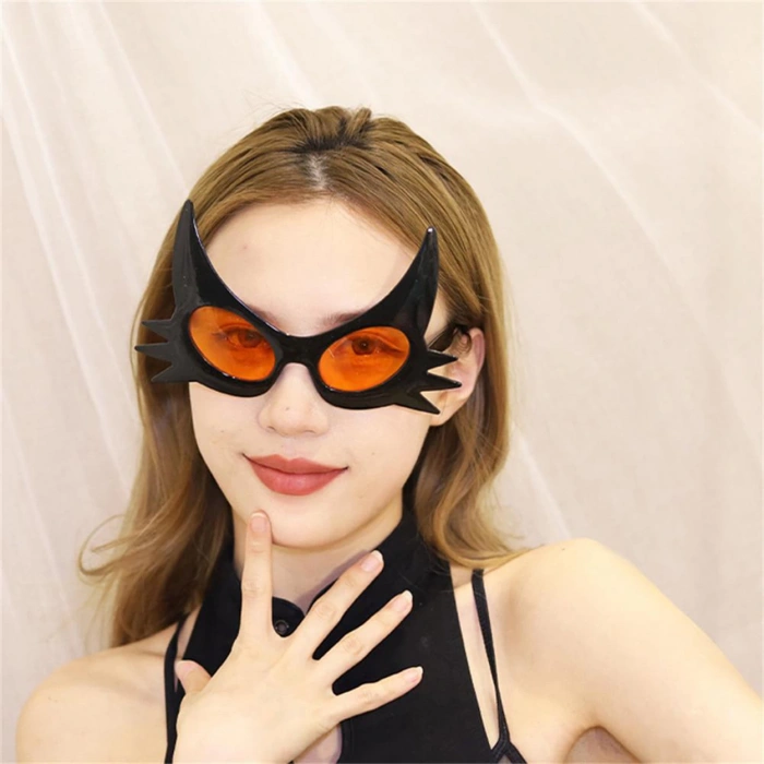 Siyah Renk Bıyık Tasarımlı Kedi Gözlüğü 19x11 cm (5047)