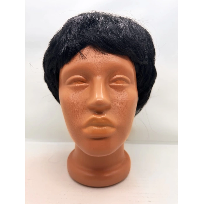 Siyah Renk Kısa Kesim İçi Astarlı Erkek Peruğu (5047)