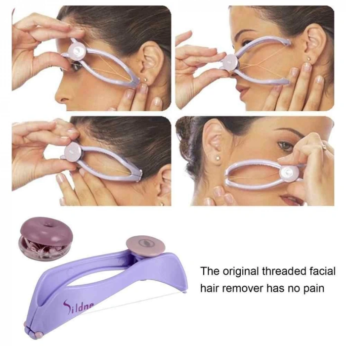 Slique İple Yüz Tüy Alma Aleti Kaş Kıl Alıcı Epilatör (5047)