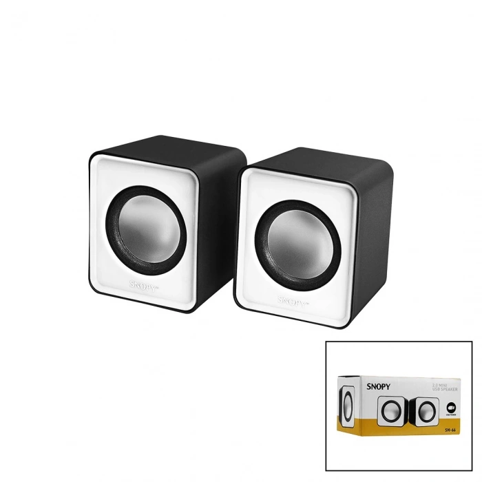 SNOPY SN-66  BEYAZ  USB 2.0 MULTİMEDYA 1+1 HOPARLÖR SPEAKER SET 6W (5047)