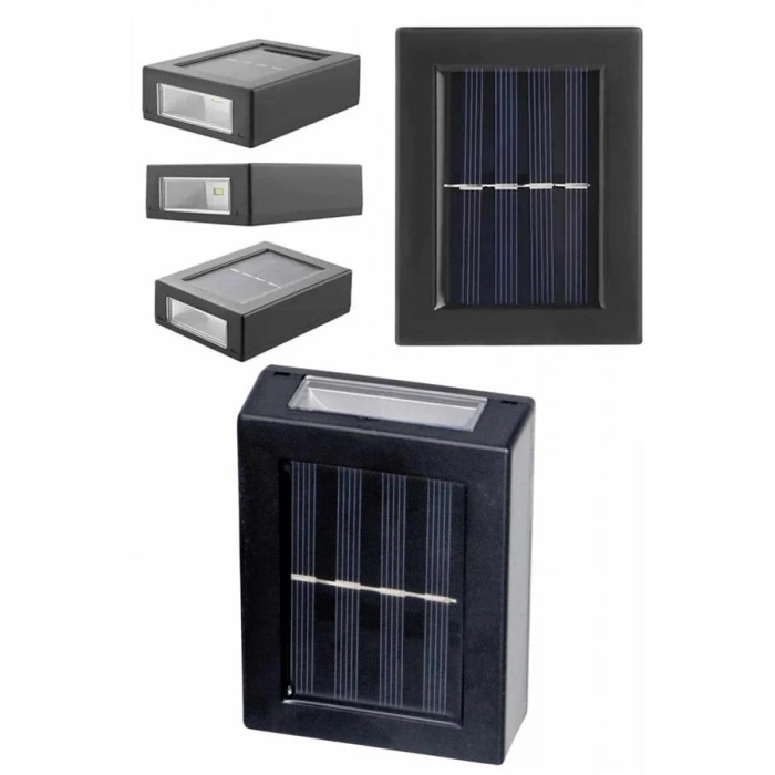 Mey İthalat® Solar Lamba Dekoratif Aplik Su Geçirmez Led Işıklı Duvar Lambası