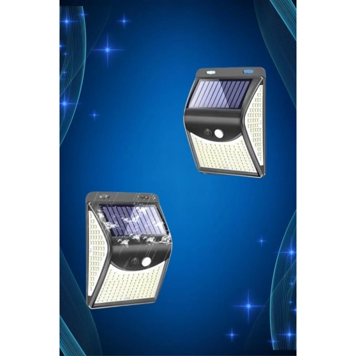 Mey İthalat® Solar Sensörlü Duvar Lambası Bahçe Lamba 20 Led Işık