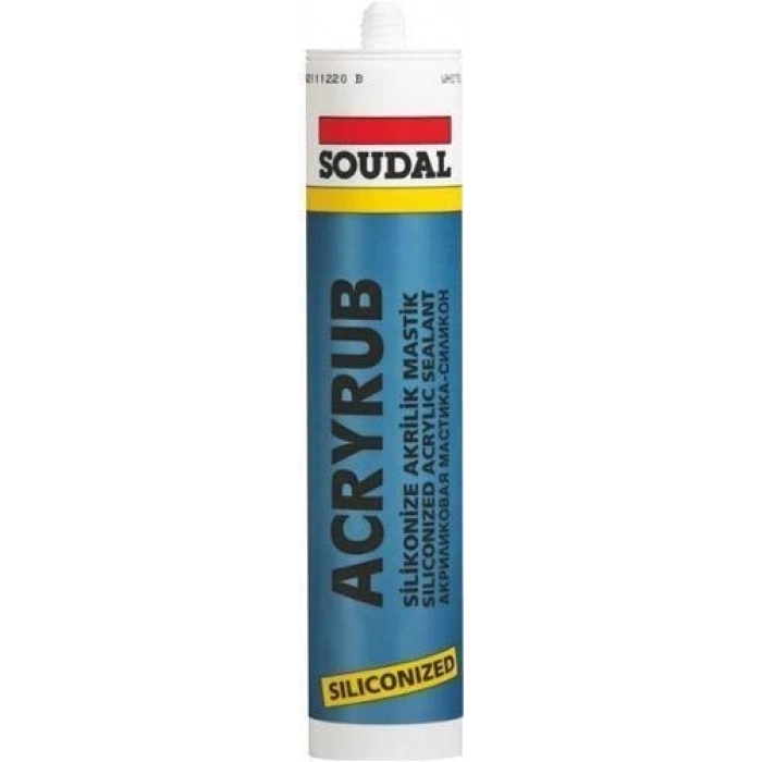 Mey İthalat® Soudal Acryrub Silikonize Mastik 310 ml Antrasit