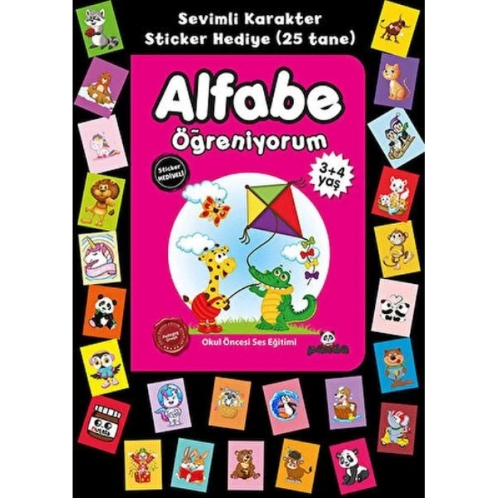 Stickerlı 3+4 Yaş Alfabe Öğreniyorum