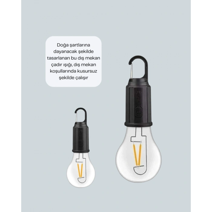 Mey İthalat® Su Geçirmez Dış Mekan LED Çadır Işığı