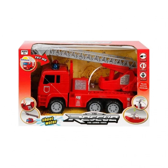 Sunman Sesli ve Işıklı Su Fışkırtan İtfaiye Aracı 24 cm