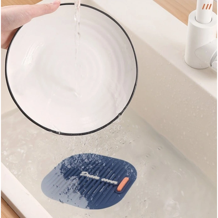 Süzgeçli Lavabo Gider Koruyucu Mat Gri (5047)