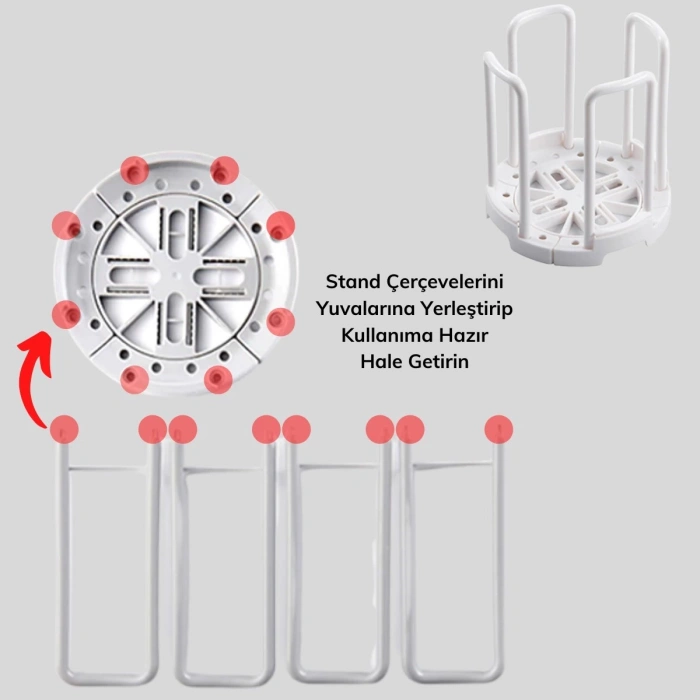 Tabak Bardak Kase Standı Bulaşık Kurutma Tutucu Mutfak Düzenleyici Organizatör (5047)