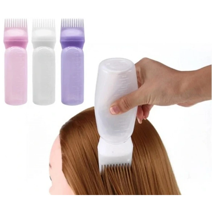 Taraklı Saç Boyama ve Bakım Yağı Uygulama Şişesi (5047)