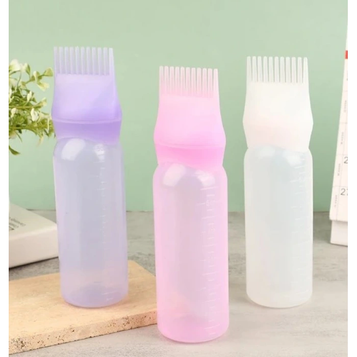 Taraklı Saç Boyama ve Bakım Yağı Uygulama Şişesi (5047)