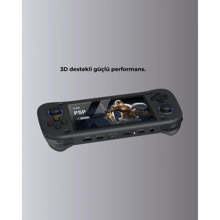 Mey İthalat® Taşınabilir El Tipi Oyun Konsolu Çoklu Emülatör Destekli 64GB