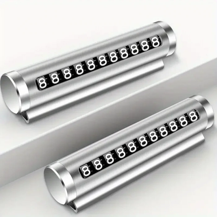 Telefon Numarası Plaka Silindiri Ayarı Renkli Metal Alüminyum Araba Geçici Park Kartı Evrensel Moda Oto Aksesuarları (5047)