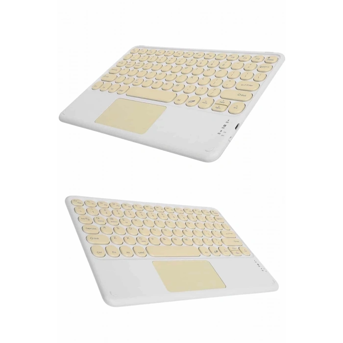 Mey İthalat® Touchpad Tüm Cihazlara Uyumlu Bluetooth Klavye Touchpad Slim Kablosuz Wifi Q Klavye