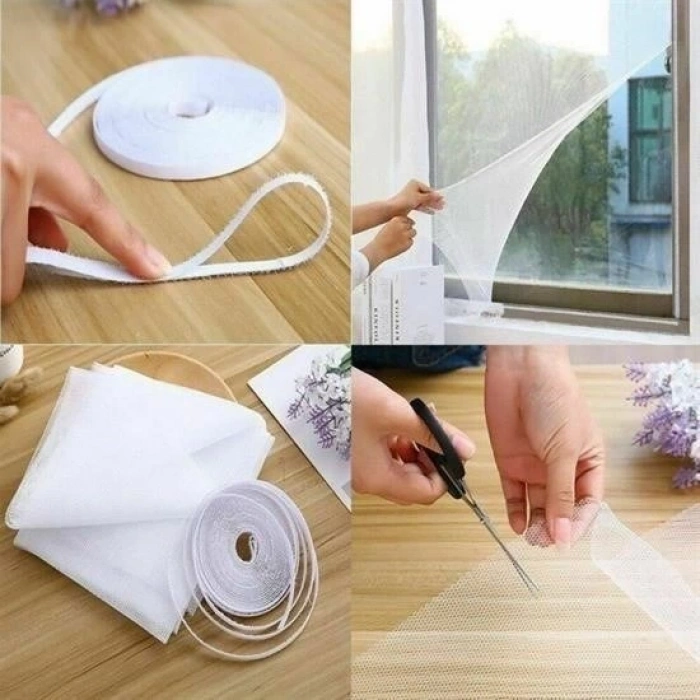 Tüm Cam Pencere Kapılara Uyumlu Çift Kanat Pencere Sinekliği