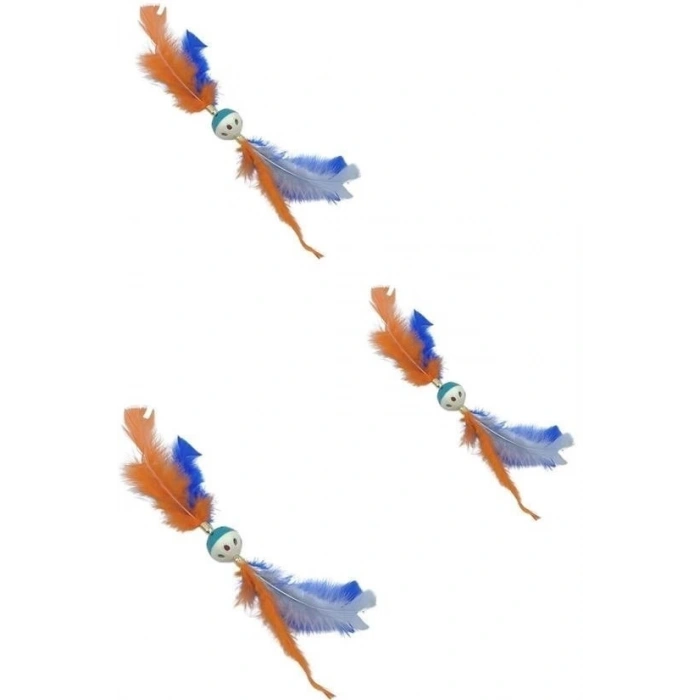 Tüylü PüsküllüKedi OyuncağıDikkat Çekici Renkli Sevimli Evcil Hayvan Oyuncağı