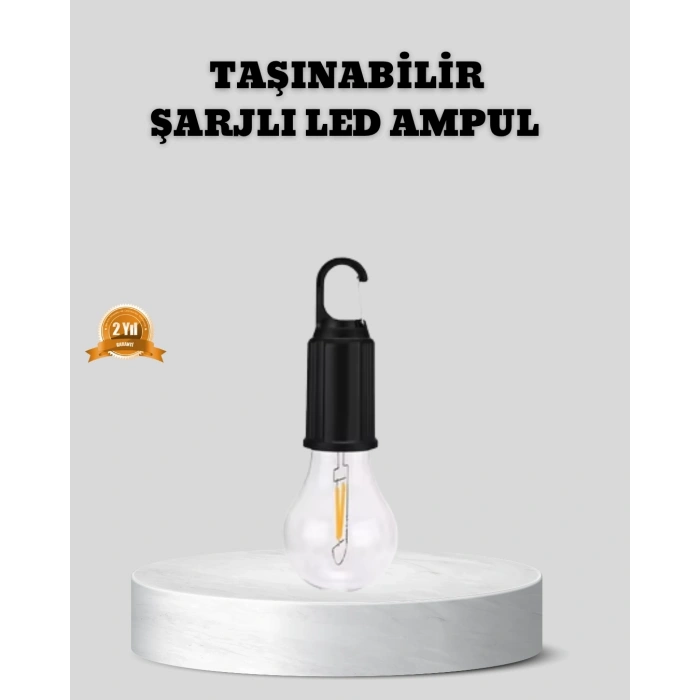 Mey İthalat® Type-C Şarjlı LED Kamp Lambası – Uzun Ömürlü Pil ve Yüksek Parlaklık
