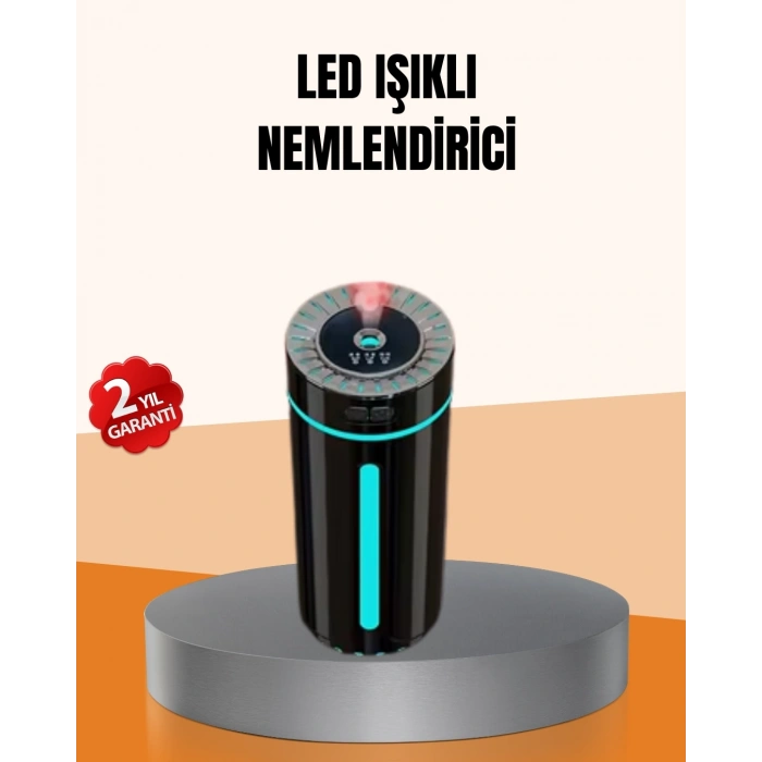 Mey İthalat® Ultrasonik Nemlendirici LED Işıklı Aromaterapi Difüzör Sessiz Çalışma