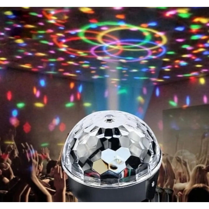 Uzaktan Kumandalı Müzikli Dönerli Disko Topu Bluetooth Sese Duyarlı