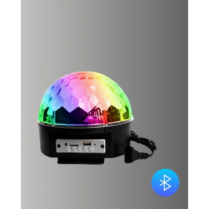 Mey İthalat® Uzaktan Kumandalı RGB LED Disko Topu Bluetooth Hoparlörlü