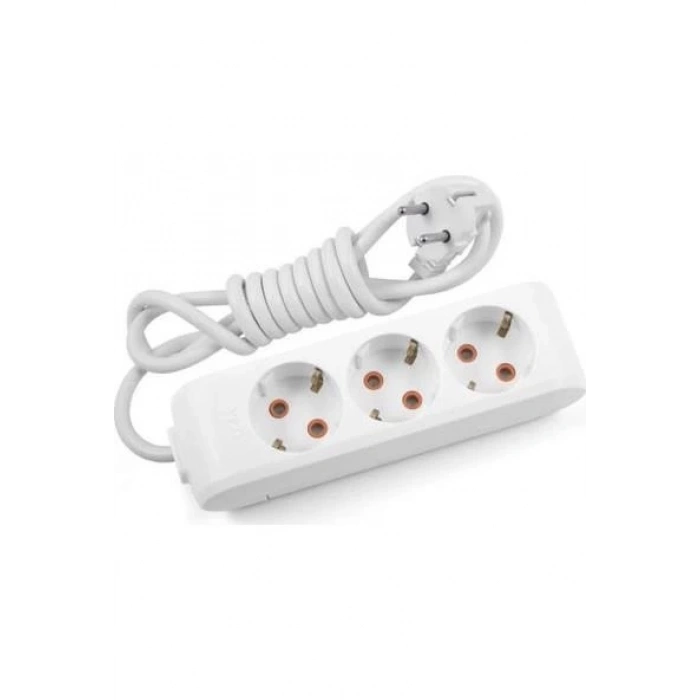 Mey İthalat® Viko Multi-let 3 lü 5 Metre Topraklı Grup Priz