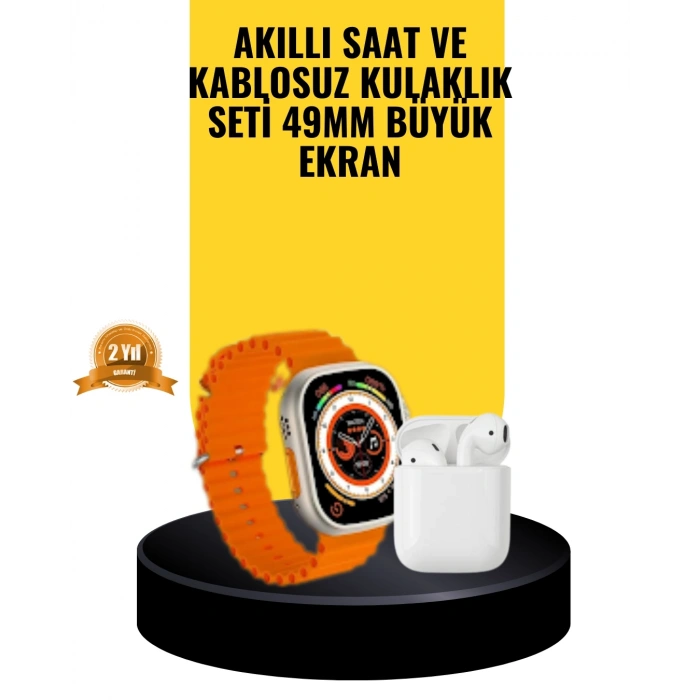 Mey İthalat® Watch 9 Max Akıllı Saat Sesli Görüşme Özellikli Kulaklık Seti