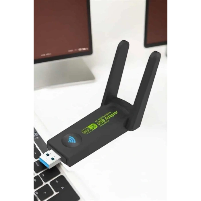 Mey İthalat® Wifi Adaptör Çift Bantlı Kablosuz Wifi Adaptörü