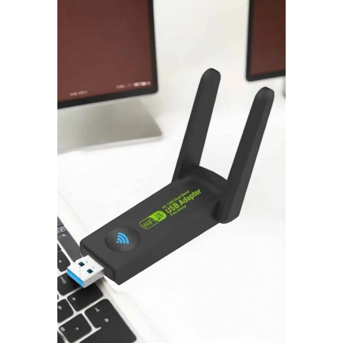 Mey İthalat® Wifi Adaptör Çift Bantlı Kablosuz Wifi Adaptörü