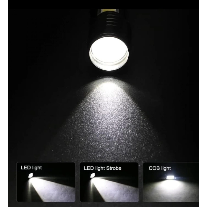Wuben Wb-017 Zoomlu Şarjlı Cob Led Güçlü El Feneri