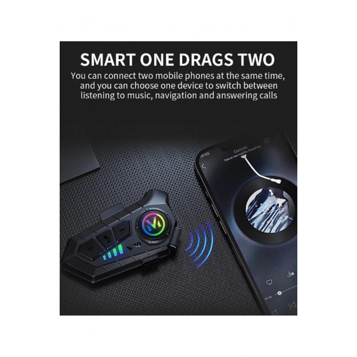 Y10 Kask Kulaklık Bluetooth Motosiklet Kulaklık 5,3 Bluetooth Intercom Motorsiklet Kulaklık