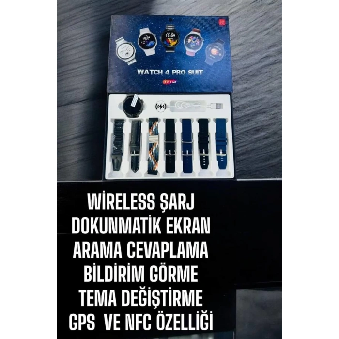 Mey İthalat® Yeni Model Akıllı Saat Bluetooth Bağlantılı NFC ve GPS Uyumlu