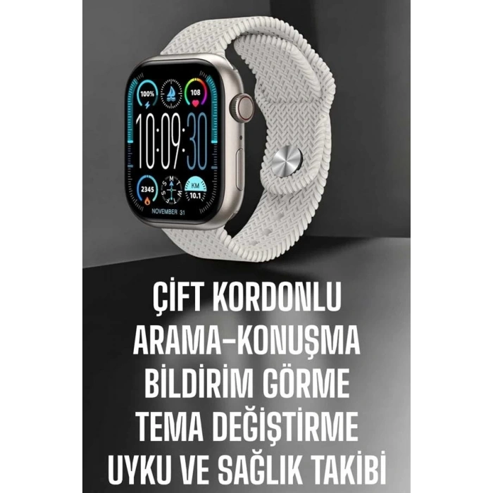 Mey İthalat® Yeni Nesil Akıllı Saat Arama Cevaplama GPS Takibi Adımsayar NFC Özelliği