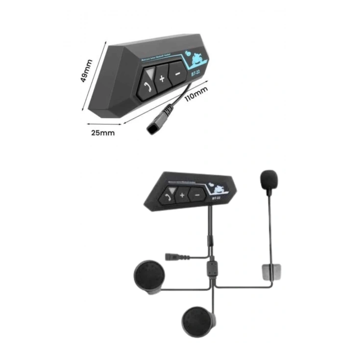 Mey İthalat® Yeni Nesil Dinleme Ve Konuşma Özellikli Intercom Kask Kulaklığı 5.0 Bluetooth