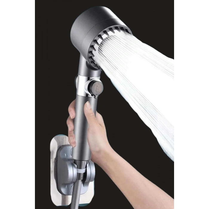 Mey İthalat® Yeni Nesil Duş Başlığı Paslanmaz Çelik Masaj Etkili Ergonomik Tasarım Su Basınçlı