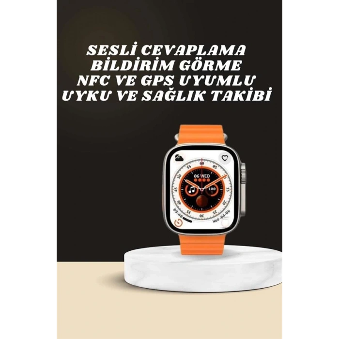 Mey İthalat® Yeni Nesil Ultra Akıllı Saat Adımsayar Uyku Takibi Nabız Sensörü