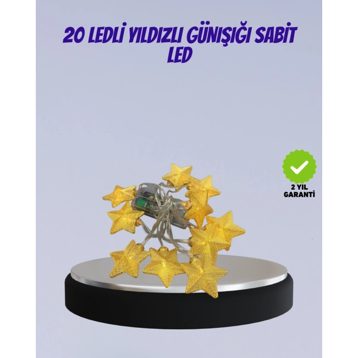 Mey İthalat® Yıldız Figürlü Led Şerit Işık 5m İç Mekan Dekor Aydınlatma