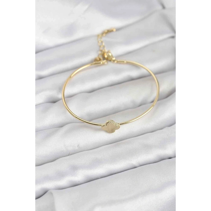 Mey İthalat® Yonca Model Gold Renk Kadın Bileklik