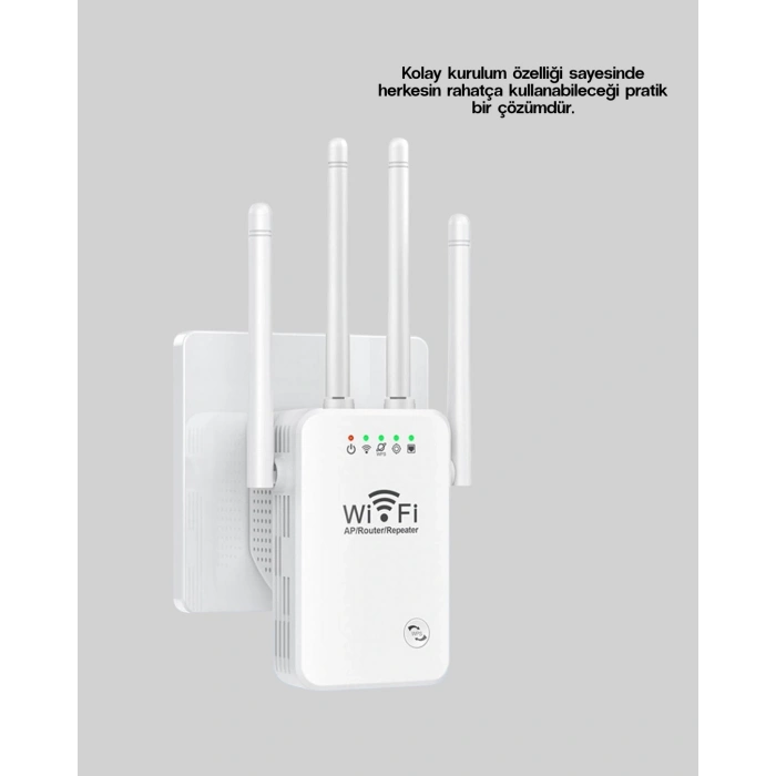 Mey İthalat® Yüksek Hızlı Parazit Önleyici WiFi Repeater Router