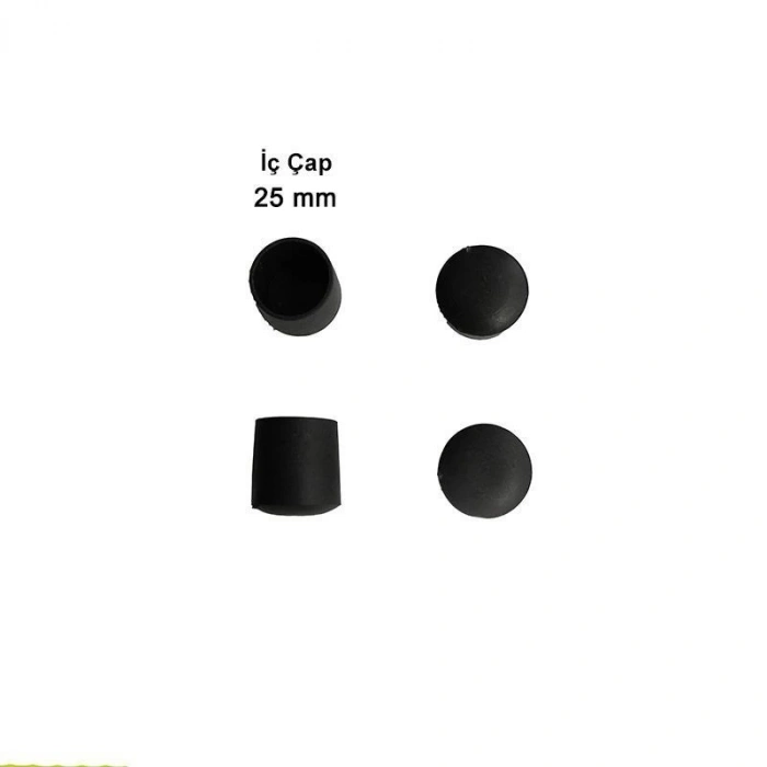 Mey İthalat® Yuvarlak Profil Dış Tapa 25 mm 4 Adet