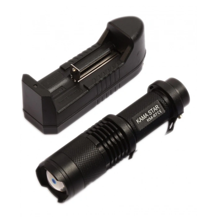 Zoomlu Şarjlı El Feneri KM-87 (5047)