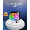 Mey İthalat® 10 Metre USB Smart Şerit Led Kumandalı Telefon Kontrollü