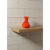 Mey İthalat® 11 cm Turuncu Kalp Formlu Mini Vazo Estetik Dekoratif Obje