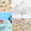11x11cm Standlı 3D Takı Ziynet Hatıra Koleksiyon Saklama Kutusu Şeffaf Film Çerçevesi (5047)